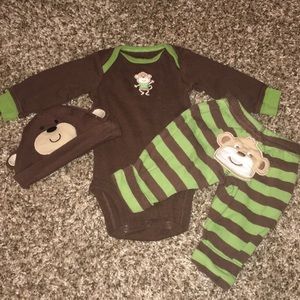 Newborn long sleeve monkey outfit